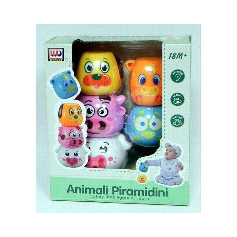 ANIMALI PIRAMIDINI 20X18X8CM +18MESI EAN 8010362432106 INGROSSO GIOCATTOLI PER EDICOLA