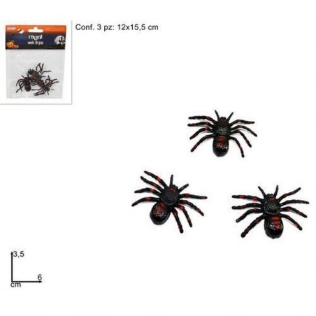 INGROSSO RAGNI 6CM SCHERZO SET 3