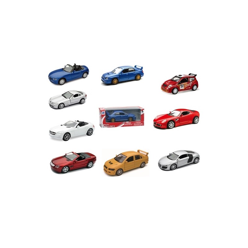 EUROPEAN CAR 1:32 14.5CM 9 MODELLI +5A EAN 0093577507638 INGROSSO MODELLINI AUTO