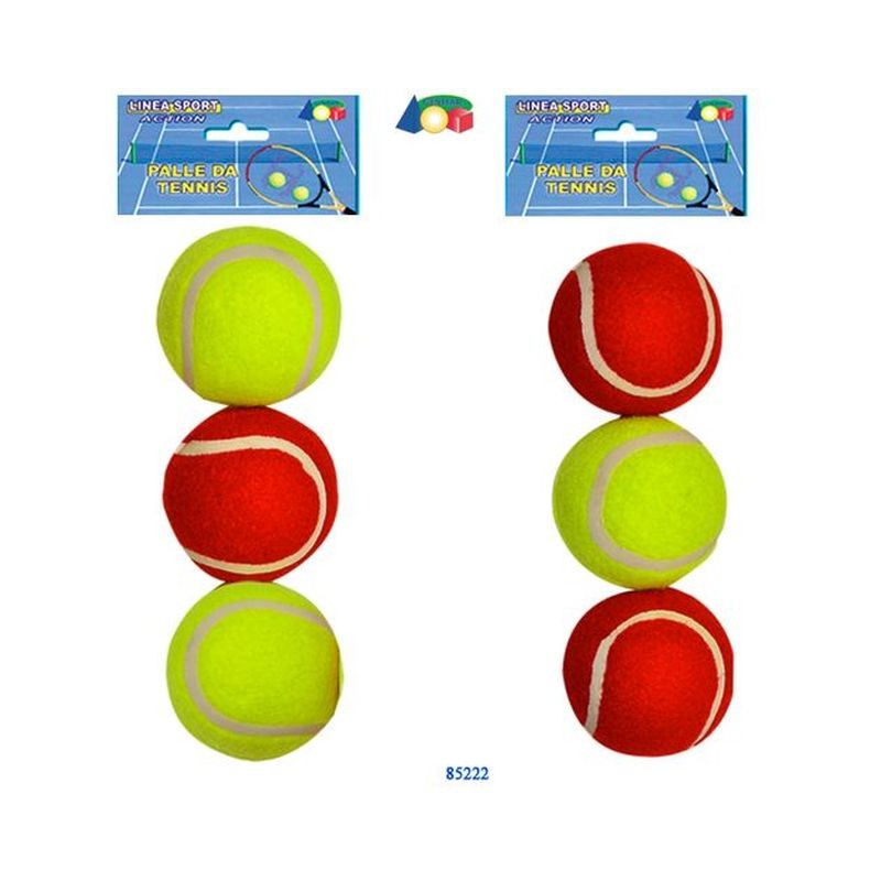 BUSTA 3 PALLE TENNIS COL. ASS. EAN 8034094809654 INGROSSO TENNIS