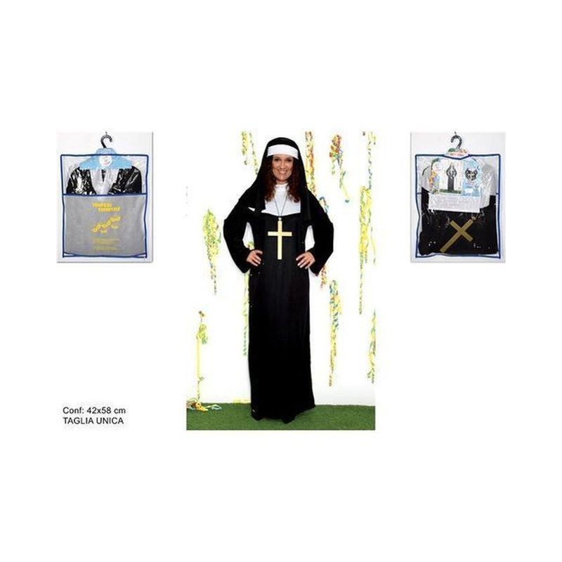 VESTITO SUORA ADULTA 18123 (T.U) EAN 8033113838460 INGROSSO COSTUMI CARNEVALE ADULTI