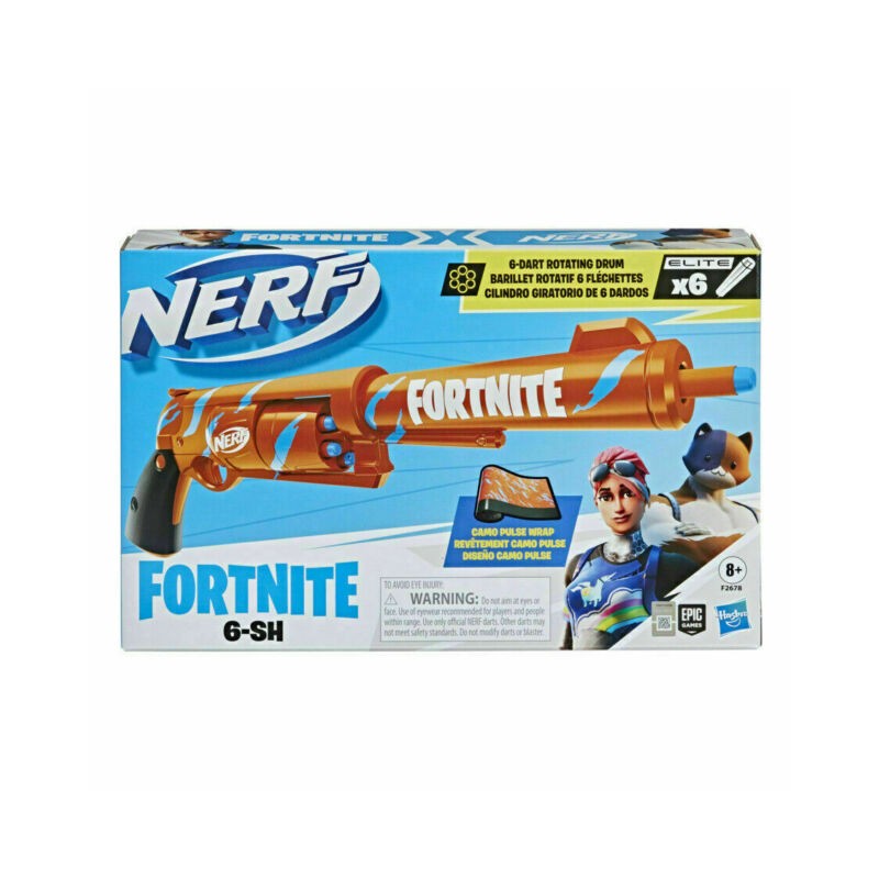 NERF FORTNITE SIX SHOOTER EAN 5010993878666 INGROSSO PISTOLE GIOCATTOLO