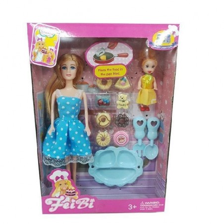 INGROSSO SET 2 BAMBOLE CON ACCES