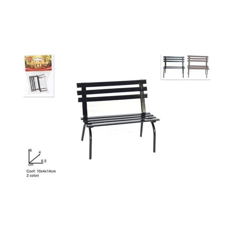 PANCHINA IN METALLO 2 COLORI EAN 8033113964961 INGROSSO ACCESSORI PER IL PRESEPE