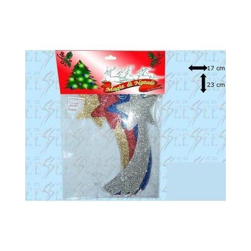 STELLE COMETE ass. PZ.4 EAN 8027501129414 INGROSSO PALLINE DI NATALE E PUNTALI