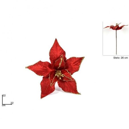 INGROSSO STELO FIORE C/GLITTER 2