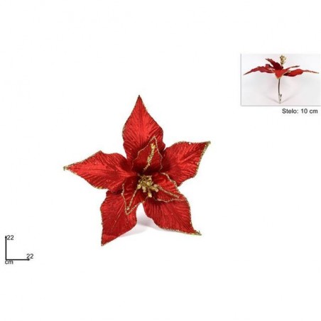 INGROSSO FIORE C/GLITTER PINZETT