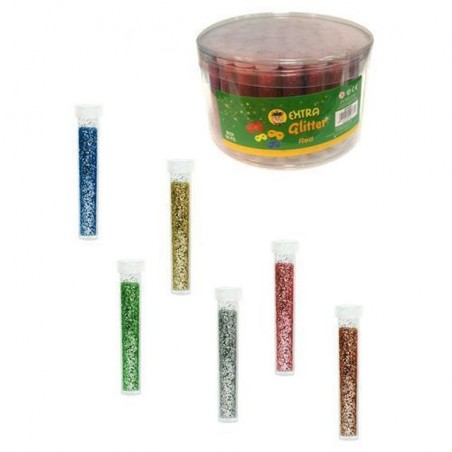 INGROSSO TUBI GLITTER GR.3 ROSSO