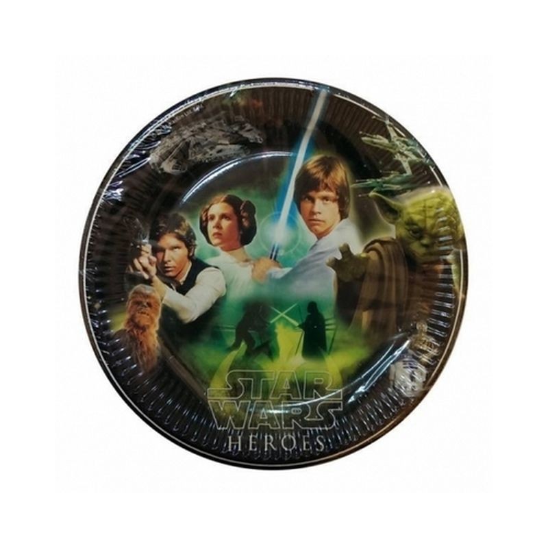 PIATTO CM.23 PZ.8 STAR WARS & HEROES EAN 5201184842836 INGROSSO PIATTI PER PARTY