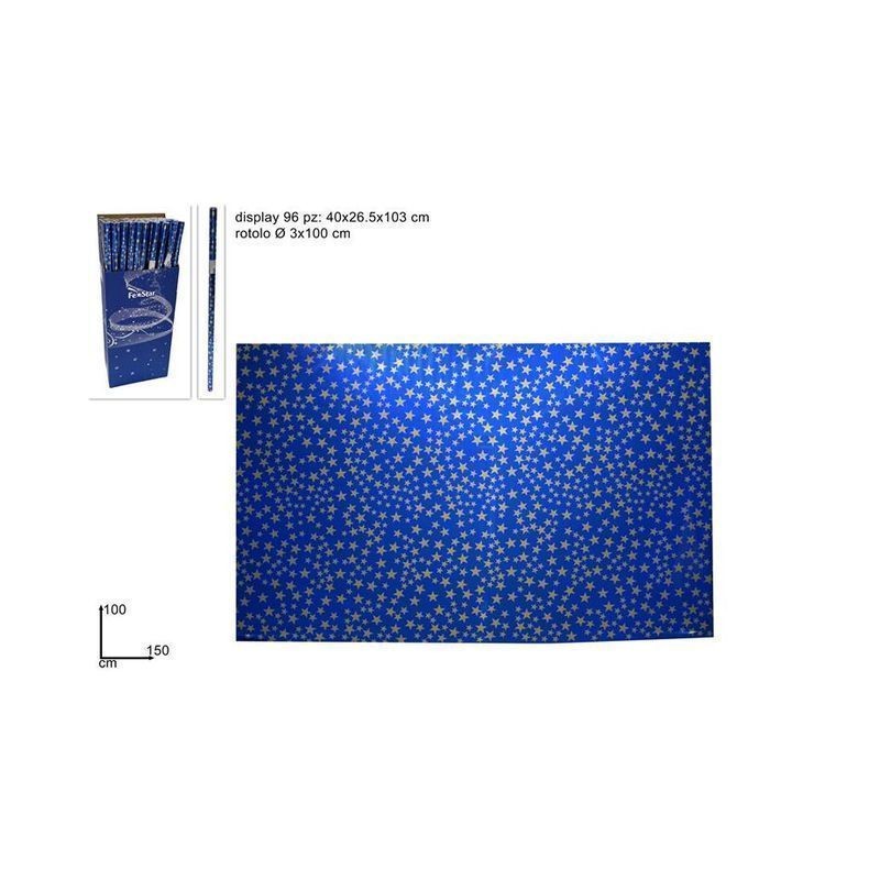 CARTA CIELO METALLIZZATA CM100X150 EAN 8033113727108 INGROSSO ACCESSORI PER IL PRESEPE