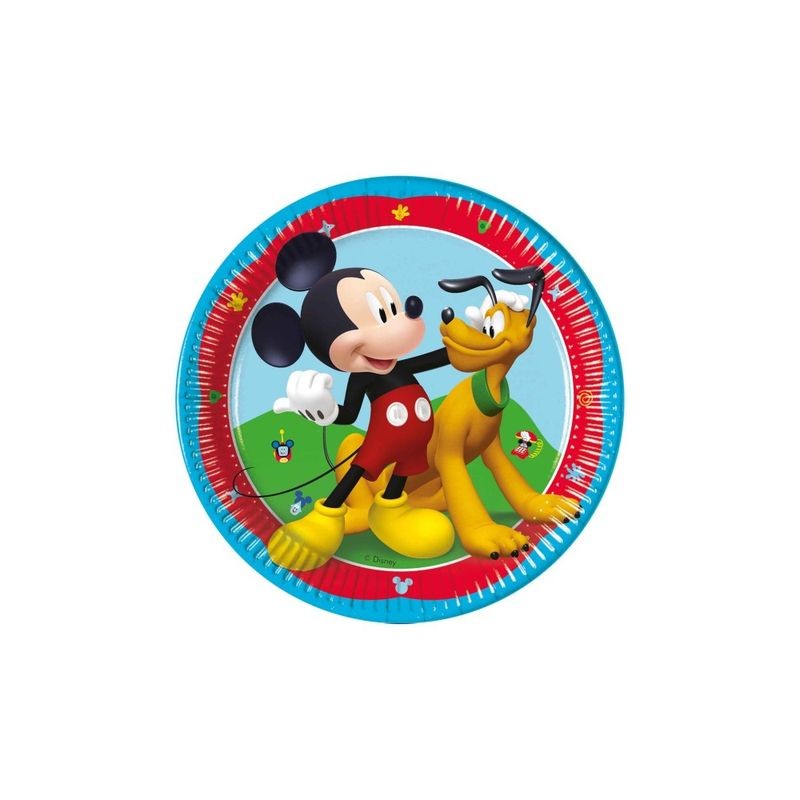 PIATTO CM.20 PZ.8 MICKEY ROCK THE HOUSE EAN 5201184946510 INGROSSO PIATTI PER PARTY