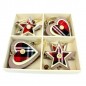 BOX 8PZ CUORE E STELLA SCOZZESE EAN 8033113702891 INGROSSO APPENDINI NATALIZI