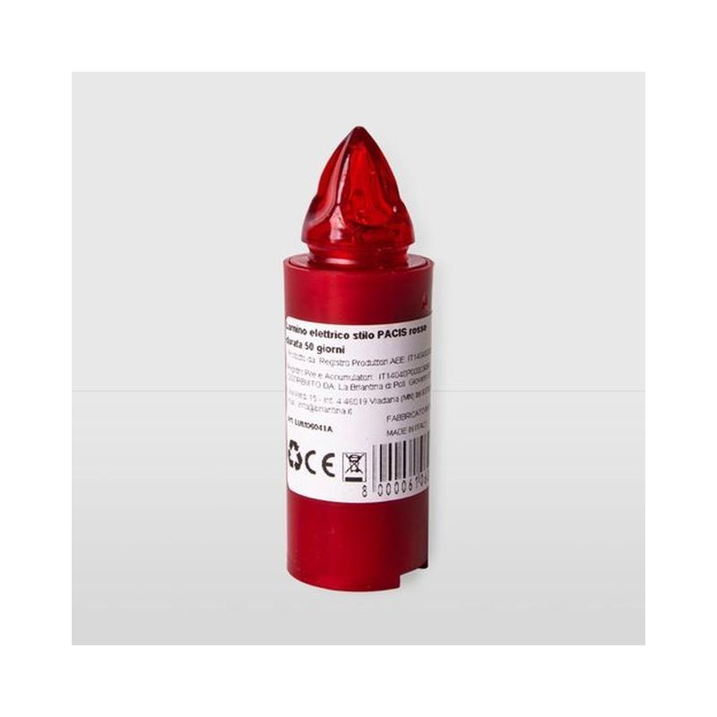 LUMINO STILO PACIS ROSSO 50 GG ELETTR. EAN 8000061060410 INGROSSO LUMINI E CERI LUMINO STILO PACIS ROSSO 50 GG ELETTR. EAN 8000061060410 INGROSSO LUMINI E CERI