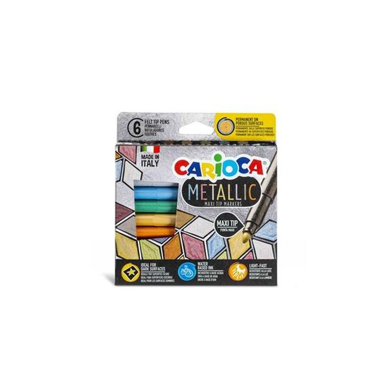 CARIOCA METAL. MAXI MARKERS 6 PZ FELT TI EAN 8003511431617 INGROSSO PENNARELLI CARIOCA METAL. MAXI MARKERS 6 PZ FELT TI EAN 8003511431617 INGROSSO PENNARELLI
