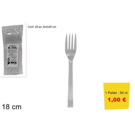 INGROSSO FORCHETTA PLASTICA 20PZ