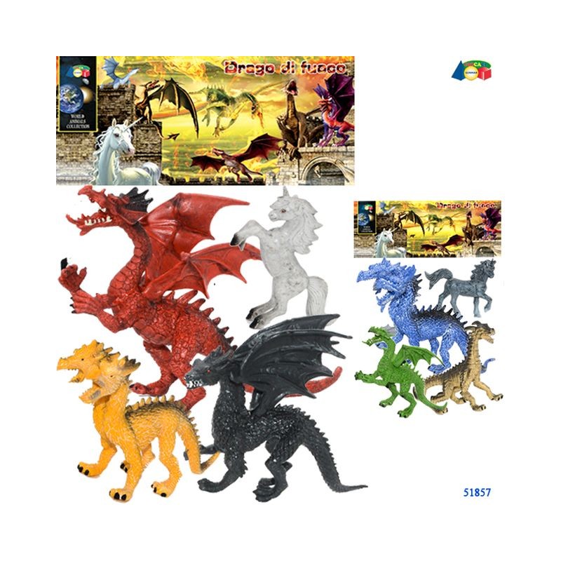 BUSTA DRAGHI DRAGO DI FUOCO ASS. EAN 8057438021611 INGROSSO BUSTE ANIMALI GIOCATTOLO