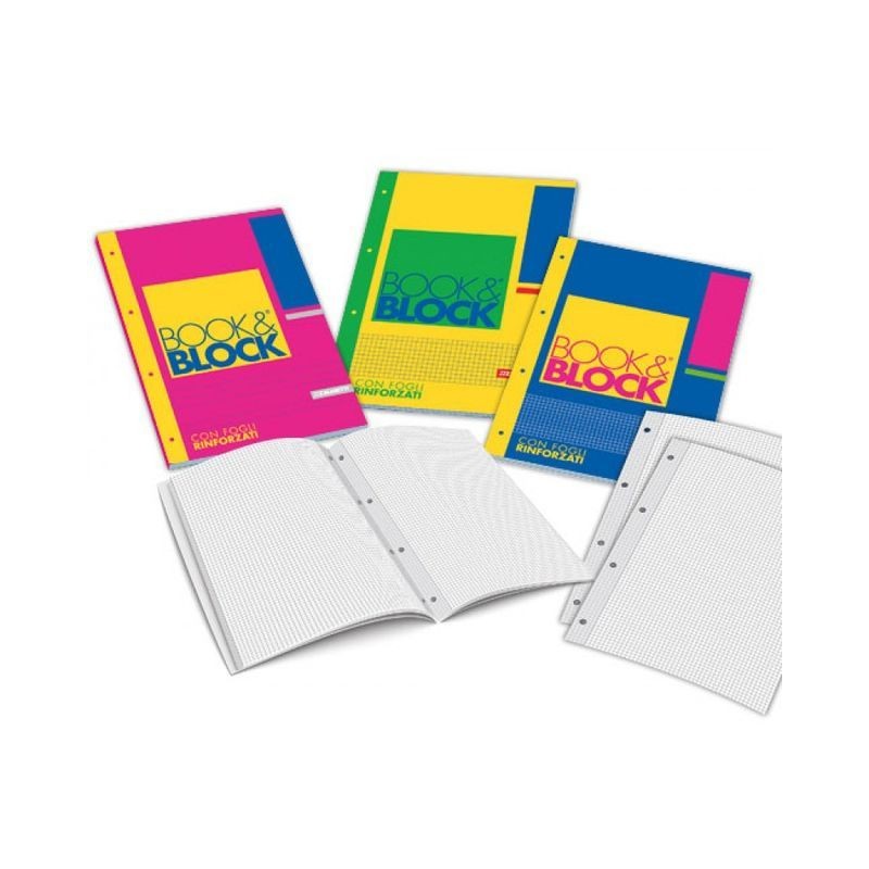 BOOK&BLOCK A4 RINF. 80GR 40FF 5M C.5 EAN 8007758257207 INGROSSO QUABLOCK E REGISTRI