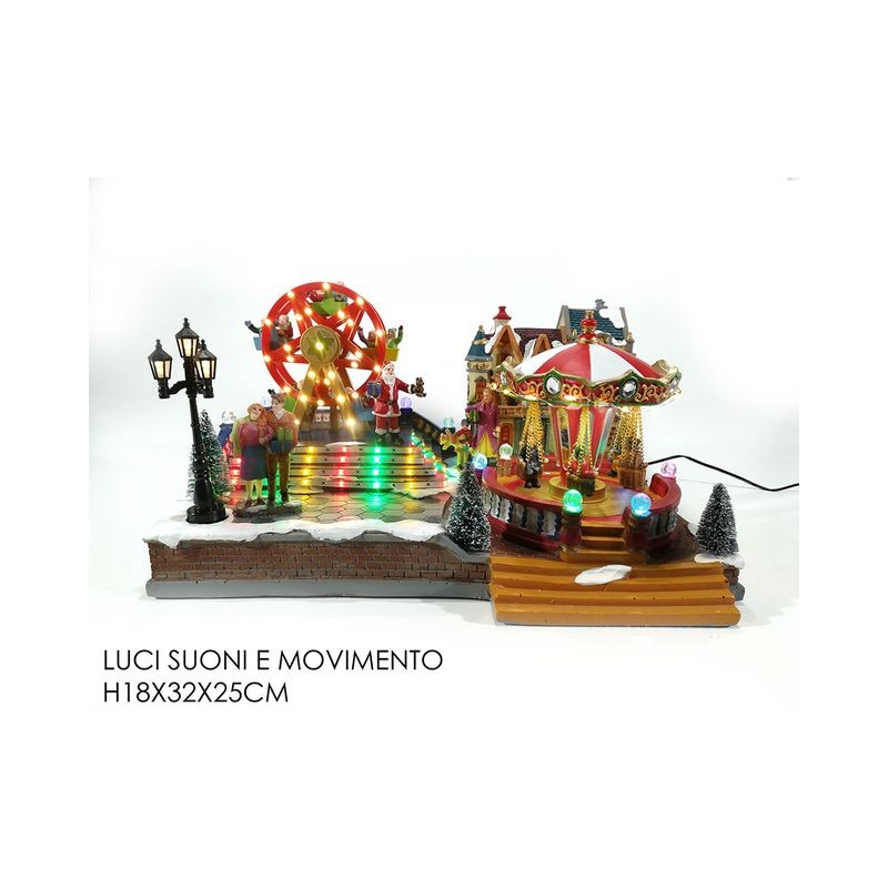 LUNAPARK NATALIZIO LUCI E SUONI EAN 8015361240363 INGROSSO PAESAGGI  E DECORAZIONI IN MOVIMENTO