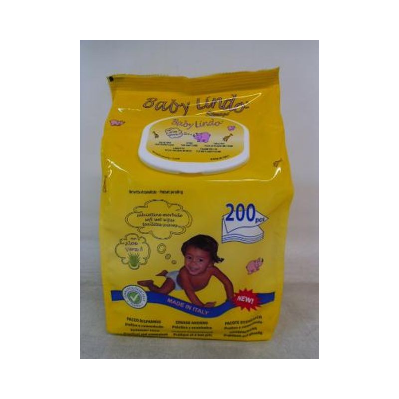 SALVIETTE BABY LINDO POP UP PZ.200 PACCO RISPARMIO EAN 8050040240012 INGROSSO DETERGENTI E SALVIETTE