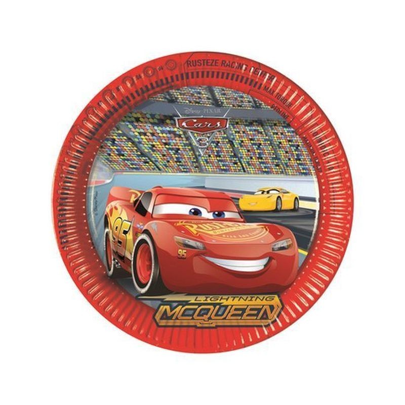 PIATTI CM.23 PZ.8 CARS 3 EAN 5201184878071 INGROSSO PIATTI PER PARTY
