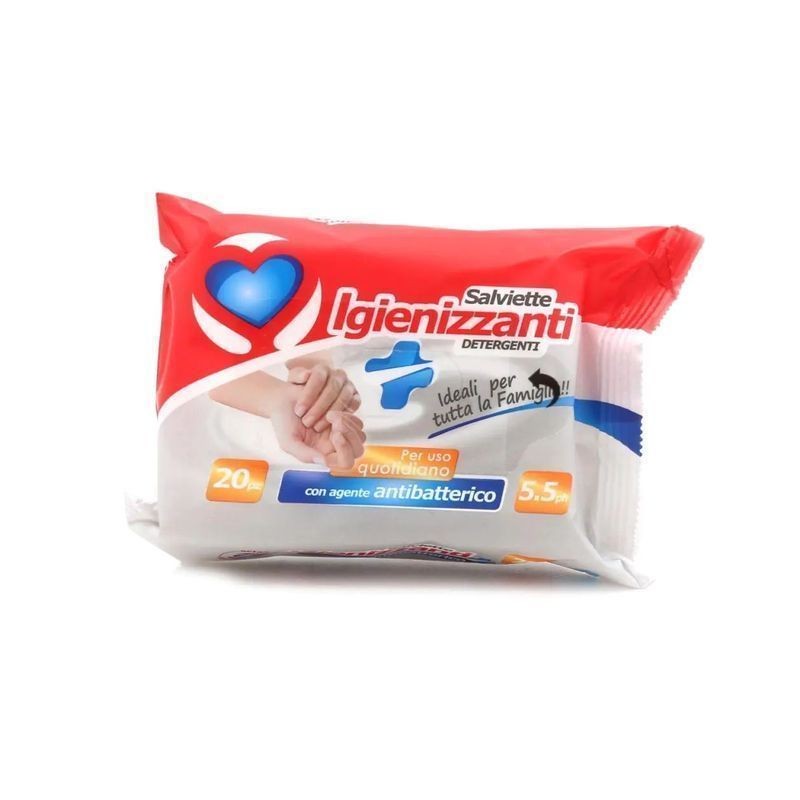 SALVIETTE IGIENIZZANTI 20PZ EAN 8059174592448 INGROSSO SALVIETTE