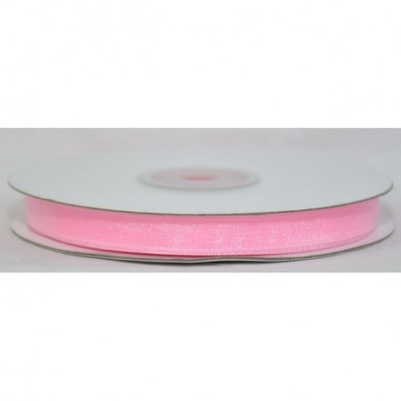 NASTRO ORGANZA 10mm 50mt ROSA EAN 8033501597207 INGROSSO NASTRI E CONTENITORI PER BOMBONIERE