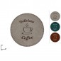 TOVAGLIETTA TONDA FELTRO 35CM COFEE 3COL EAN 8034048624388 INGROSSO TOVAGLIE DA TAVOLA