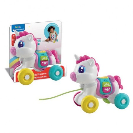 PULL ALONG BABY UNICORN 17803 EAN 8005125178032 INGROSSO BABY CLEMENTONI