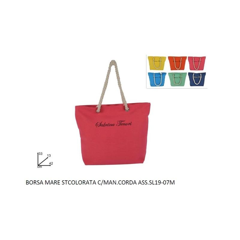 BORSA MARE ST COLORATA C/MAN.CORDA ASS EAN 8034048543825 INGROSSO BORSE MARE
