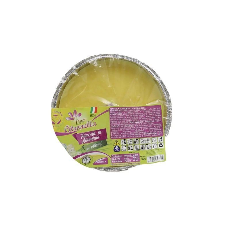 FIACCOLA CITRONELLA IN ALLUMINIO D.12CM EAN 8059174595524 INGROSSO ARTICOLI CAMPEGGIO