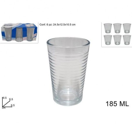 INGROSSO BICCHIERI VETRO PZ.6
