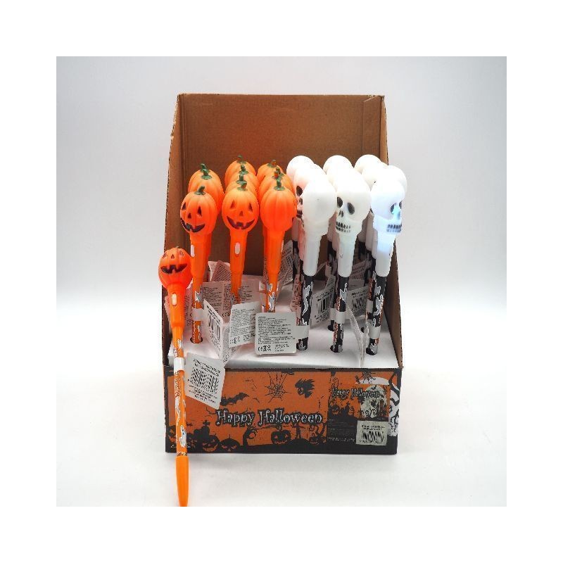 PENNA C/FACCIA C/LUCE 19,5CM ZUCCA-TESCH EAN 8021029762580 INGROSSO DECORAZIONI HALLOWEEN PENNA C/FACCIA C/LUCE 19,5CM ZUCCA-TESCH EAN 8021029762580 INGROSSO DECORAZIONI HALLOWEEN