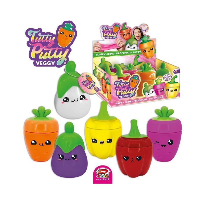 TUTTY PUTTY VEGGY CF 6PZ EAN 8019824022855 INGROSSO GIOCHI DA EDICOLA