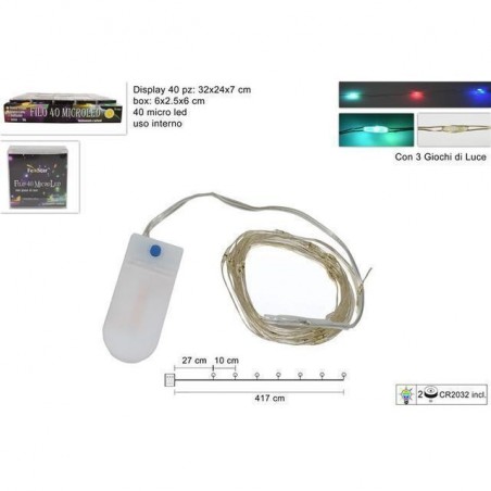 INGROSSO FILO 40MICRO LED MULTIC