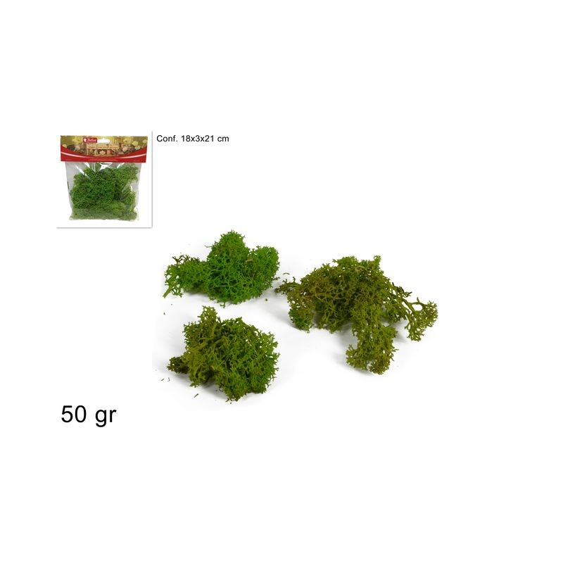 LICHENE IN BUSTA 50 GR EAN 8033113705502 INGROSSO ACCESSORI PER IL PRESEPE