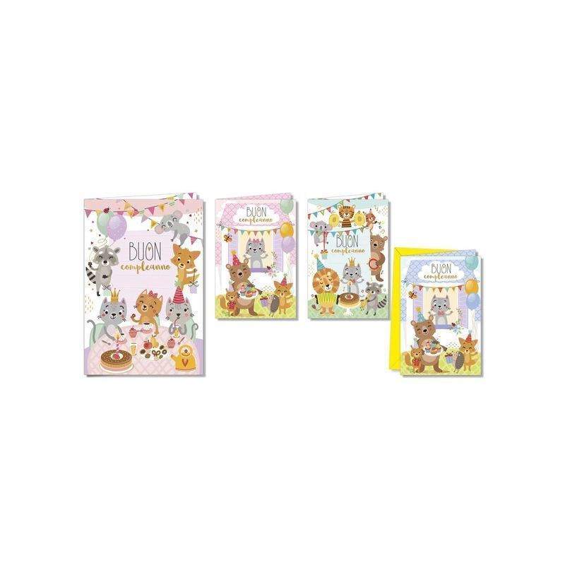 BIGLIETTO COMPLEANNO BAMBINO BC.9048 EAN 8001608390489 INGROSSO BIGLIETTI COMPLEANNO