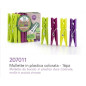 MOLLETTE CPOLORATE IN PLASTICA 16 PZ. EAN 8033532103217 INGROSSO STENDINI E ASSI DA STIRO
