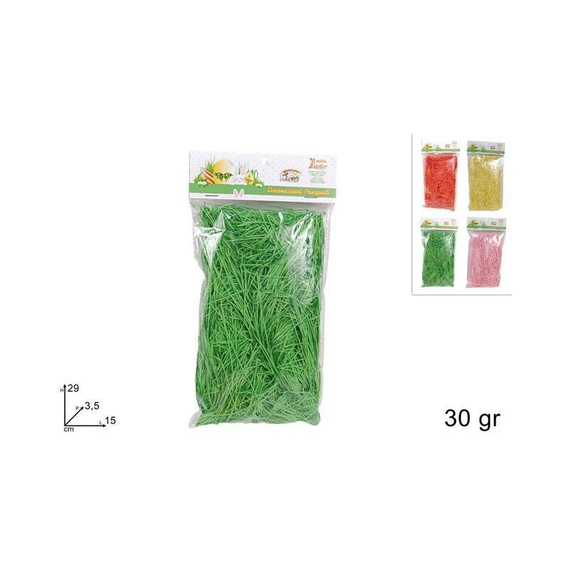 PAGLIA CARTA 30 GR 4 COL. EAN 8053482323206 INGROSSO DECORAZIONI PER PASQUA