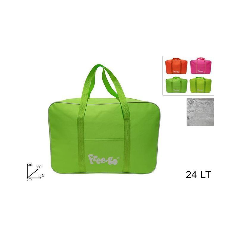 BORSA FRIGO GRANDE COL. FLUO 4ASS EAN 8034048633557 INGROSSO BORSE FRIGO