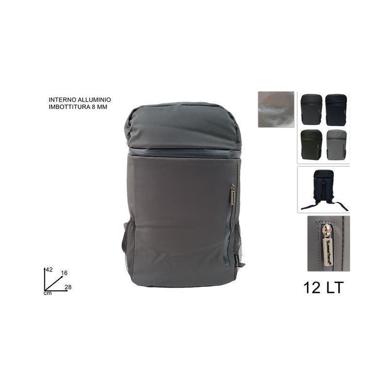 ZAINO FRIGO 12LT TESS.TECNICO CON TASCA EAN 8034048633748 INGROSSO BORSE FRIGO