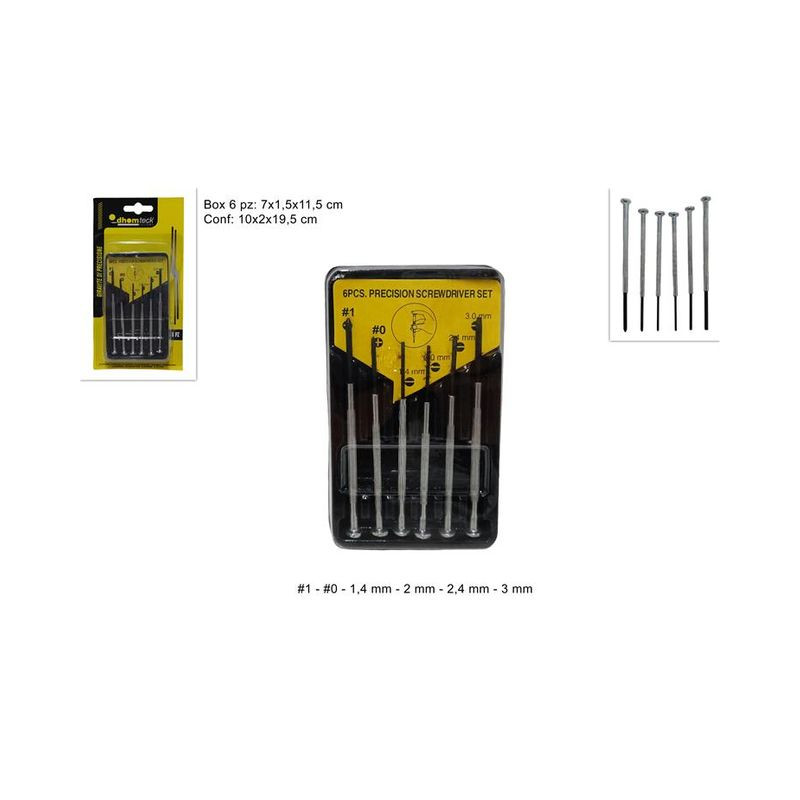 GIRAVITE DI PRECISIONE SET 6 PZ EAN 8034048614440 INGROSSO ATTREZZI LAVORO E ACCESSORI